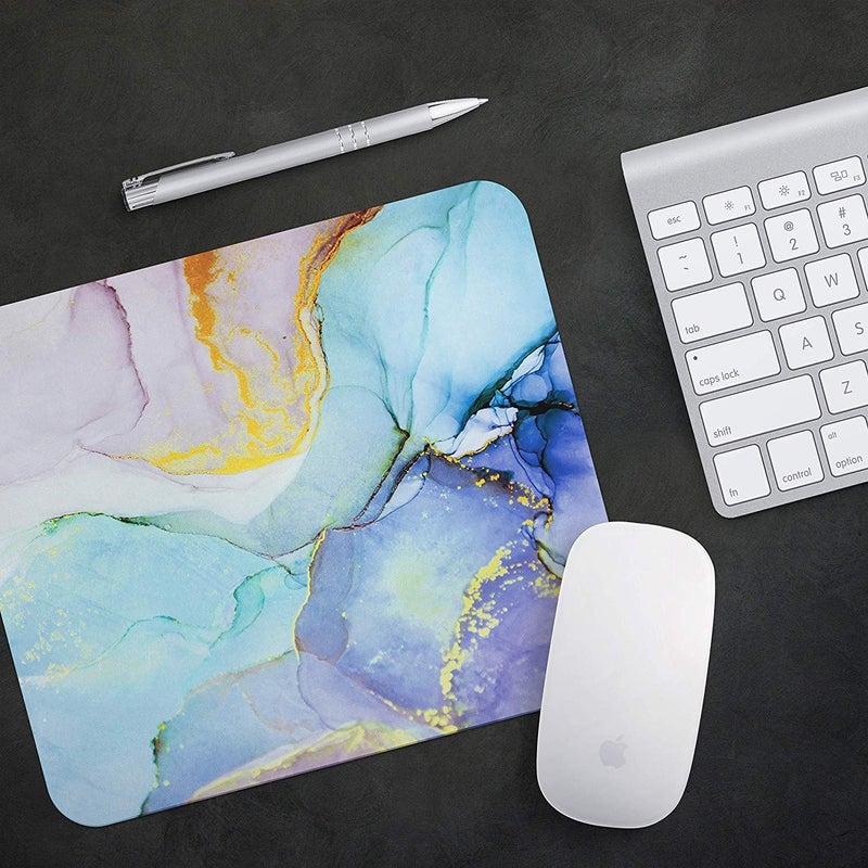 Oriday Gaming Mouse Pad Custom for Home and Office, Modern Blue Design for Women Non-Slip Rubber Thick Mouse Pad for Computers Desktops, PC, Laptop(Purple Ocean) - Image 2